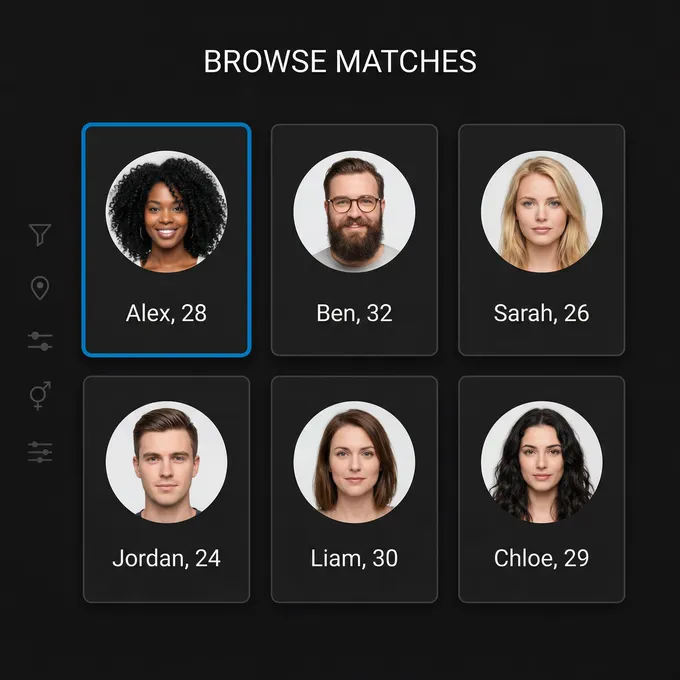 No swiping interface